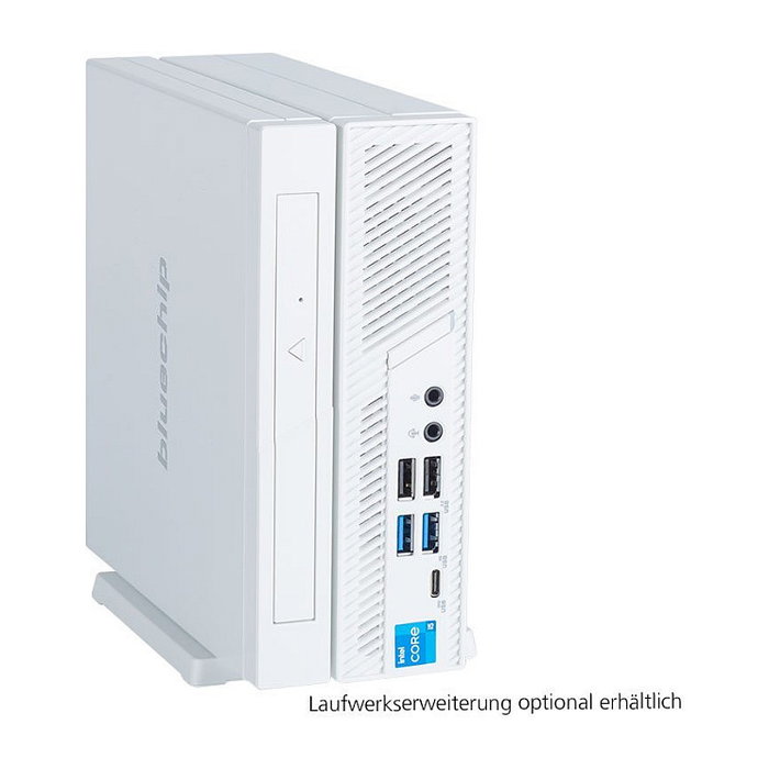 Bluechip BUSINESSline S3159 Mini PC Blanco - Intel Core i5-14400, 8GB DDR5, 500GB NVMe SSD, Windows 11 Pro, Wi-Fi 6E, Bluetooth 5.3 Bluechip BUSINESSline S3159 Mini PC Blanco - Intel Core i5-14400, 8GB DDR5, 500GB NVMe SSD, Windows 11 Pro, Wi-Fi 6E, Bluetooth 5.3