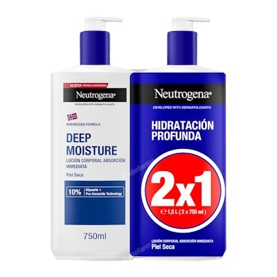 Neutrogena Hidratación Profunda Loción Piel Seca Pack 2 x 750 ml