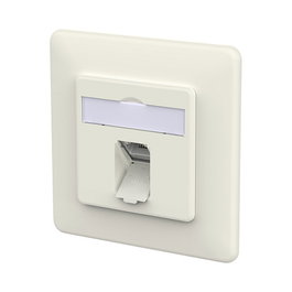 METZ CONNECT Anschlussdose E-DAT C6A IDC 1 Port UP, Blanco, 1x RJ-45 (130D371002-I)