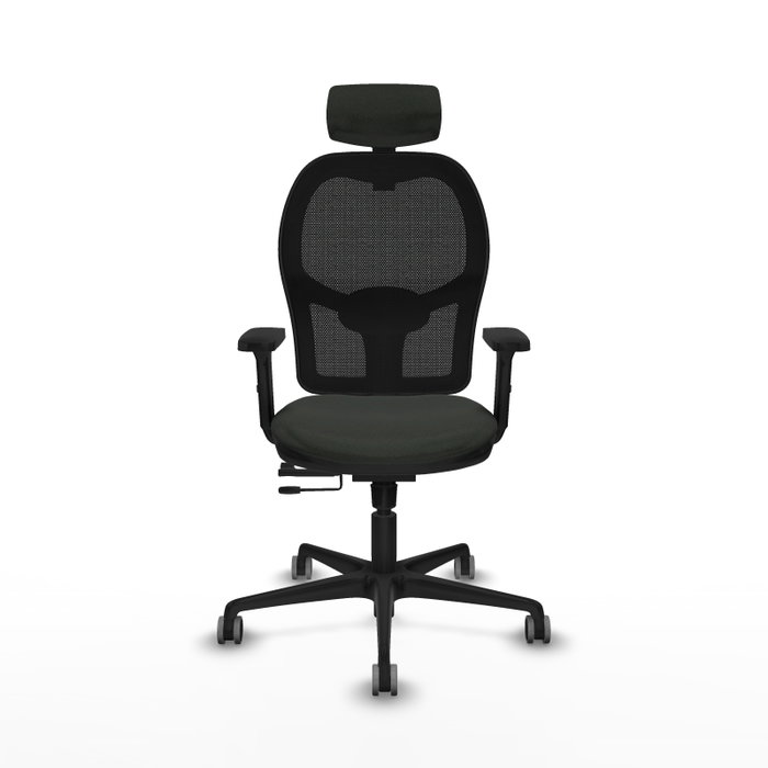 PIQUERAS Y CRESPO Silla de oficina Jorquera Negra con mecanismo Sincro/Traslack