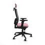PIQUERAS Y CRESPO Silla de oficina Horna Rosa y Gris con Mecanismo Sincro