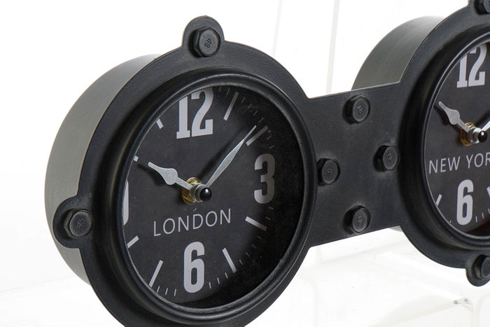 DKD Home Decor Reloj de Pared Vintage Negro Hierro y Cristal 6.5 x 18 x 58 cm DKD Home Decor Reloj de Pared Vintage Negro Hierro y Cristal 6.5 x 18 x 58 cm