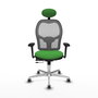 PIQUERAS Y CRESPO Silla de oficina Jorquera con Mecanismo Sincro/Traslack, Verde y Gris