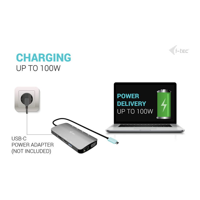 I tec Docking Station USB-C Metal Nano 3x Display Plata I tec Docking Station USB-C Metal Nano 3x Display Plata
