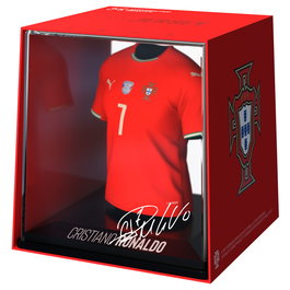FANCOLLEX Figura Mini de Vinilo Cristiano Ronaldo Portugal con Camiseta, 9.5cm, en Estuche
