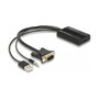 DeLOCK Adaptador HDMI a VGA con Audio 64172, 25 cm