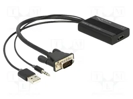 DeLOCK Adaptador HDMI a VGA con audio 64172 de 0,25 m