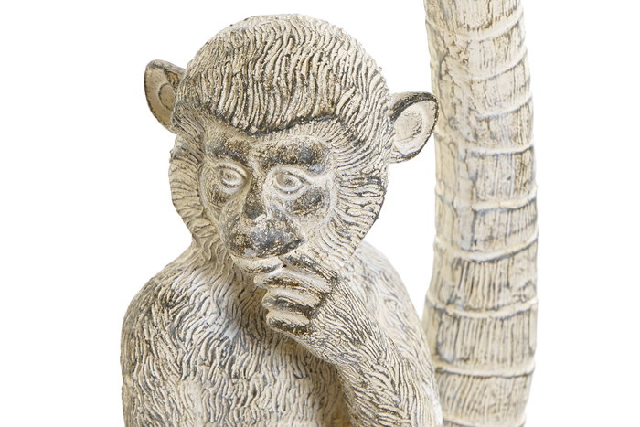 DKD Home Decor Figura de Mono Decape Blanco en Resina
