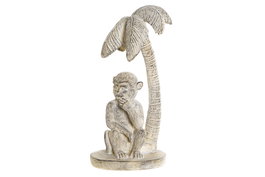 DKD Home Decor Figura de Mono Decape Blanco en Resina