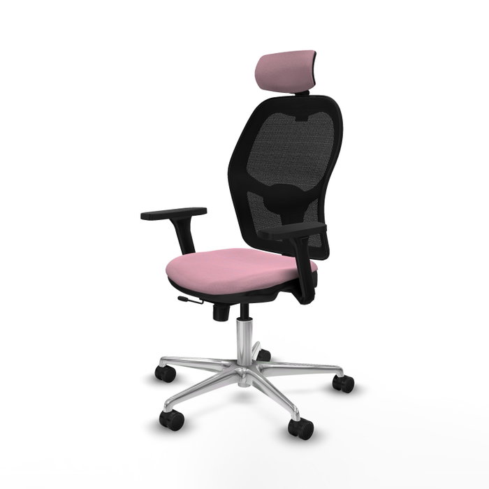 PIQUERAS Y CRESPO Silla de oficina Jorquera Rosa y Negro