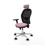 PIQUERAS Y CRESPO Silla de oficina Jorquera Rosa y Negro