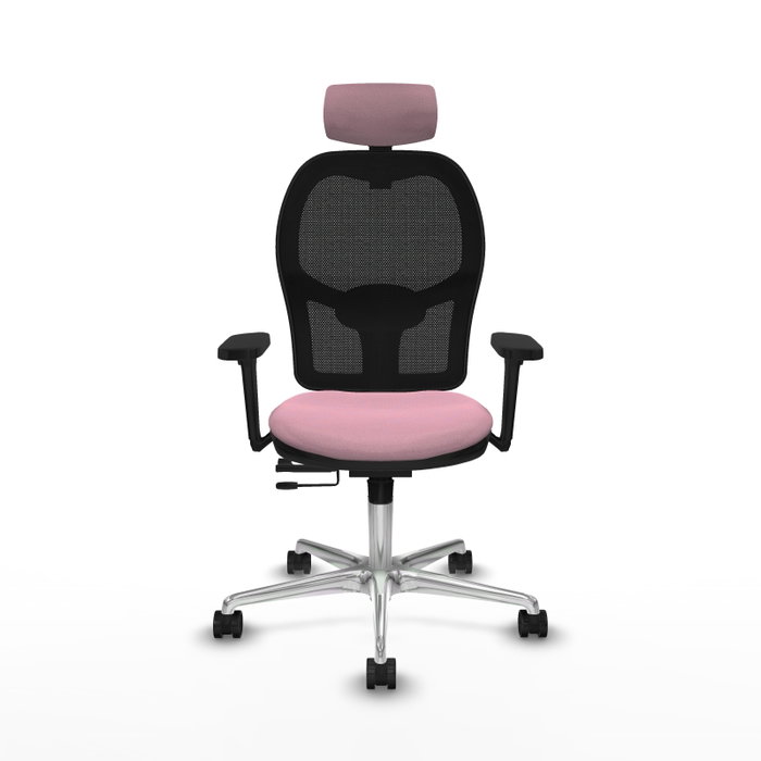 PIQUERAS Y CRESPO Silla de oficina Jorquera Rosa y Negro