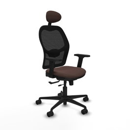 PIQUERAS Y CRESPO Silla de oficina Jorquera Marrón oscuro y Negro