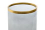 DKD Home Decor Portavelas de Cristal Transparente y Dorado