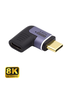 Ewent Adaptador Magnético USB-C EC1048 90°, Macho a Hembra, 140W, 8K60Hz, Púrpura