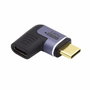 Ewent Adaptador Magnético USB-C EC1048 90°, Macho a Hembra, 140W, 8K60Hz, Púrpura