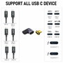 Ewent Adaptador Magnético USB-C EC1048 90°, Macho a Hembra, 140W, 8K60Hz, Púrpura