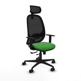 PIQUERAS Y CRESPO Silla de oficina Cilanco Verde con mecanismo Sincro/Traslack