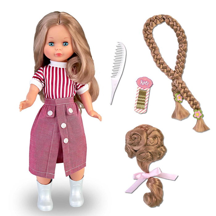 Nancy Colección Trousseau Peinados - Muñeca Famosa NAL11000 con Trousseau de Pelo para Crear Peinados - Reedición 2024