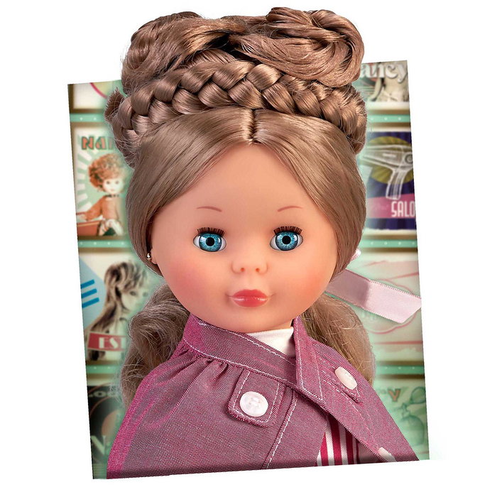 Nancy Colección Trousseau Peinados - Muñeca Famosa NAL11000 con Trousseau de Pelo para Crear Peinados - Reedición 2024