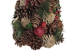 DKD Home Decor Cono Navidad Tradicional Rojo Verde 21 x 45 x 21 cm Piña Porexpan