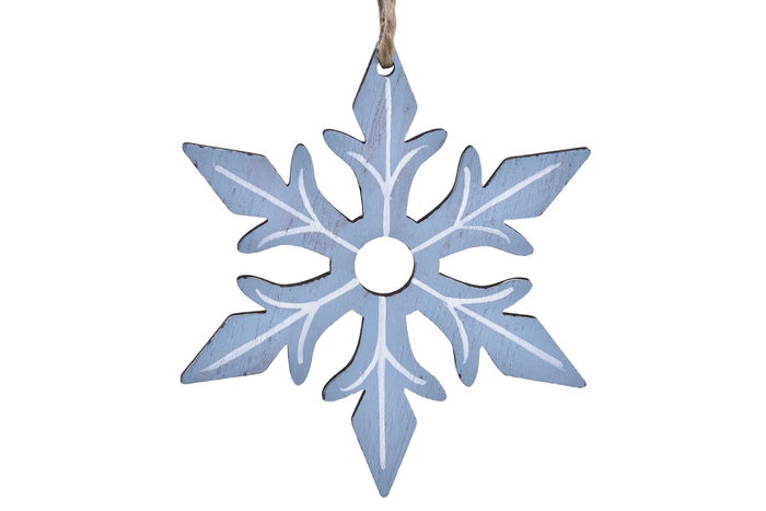 DKD Home Decor Decoración Colgante Navidad Moderna Azul Verde Blanco 8 x 1.5 x 21 cm Set de 3