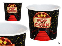 Leknes Cubo Palomitas Hollywood 1.2L Plástico PP Rojo/Negro/Blanco 13.5x13x13.5 cm (Set de 36)