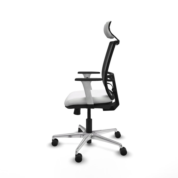 PIQUERAS Y CRESPO Silla de oficina Yunquera con mecanismo Sincro/Traslack Blanco y Negro