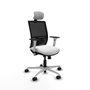 PIQUERAS Y CRESPO Silla de oficina Yunquera con mecanismo Sincro/Traslack Blanco y Negro