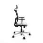PIQUERAS Y CRESPO Silla de oficina Yunquera con mecanismo Sincro/Traslack Blanco y Negro