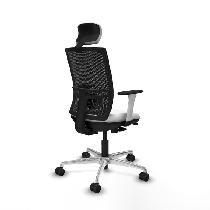 PIQUERAS Y CRESPO Silla de oficina Yunquera con mecanismo Sincro/Traslack Blanco y Negro