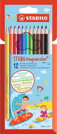 Lapices Acuarelables Stabilo Aquacolor Estuche Carton De 12