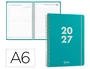 Liderpapel Agenda Oficina 2027 Espiral Basic Día Página A6 Turquesa