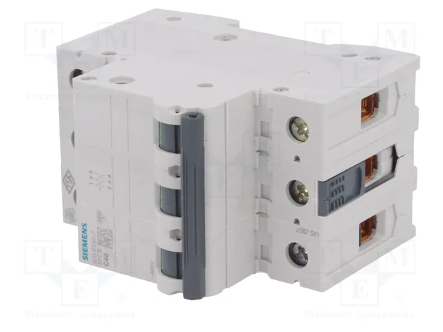 SIEMENS 5SL6340-7 Interruptor magnetotérmico 3 polos 40A Curva C SIEMENS 5SL6340-7 Interruptor magnetotérmico 3 polos 40A Curva C