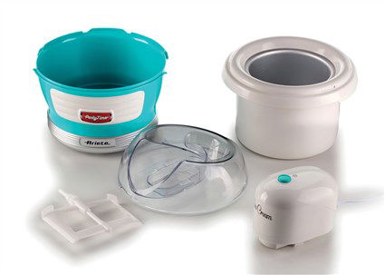 Ariete 643/01 Heladera Eléctrica Party Time Azul 1.5L para Hacer Helados Caseros