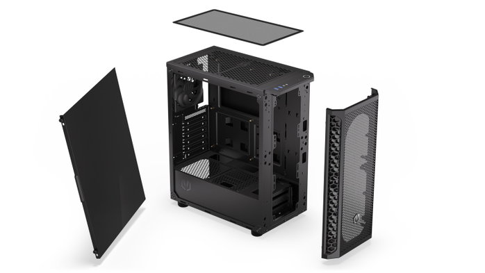 Endorfy Signum 300 Solid Caja Ordenador Torre Media, 8 Ventiladores, 350mm GPU, 4x2.5 Disco ATX