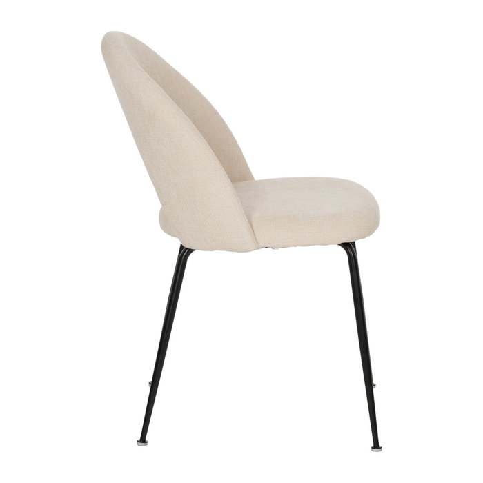 Silla Blanco Tejido-Metal Contract 49 X 60 X 81 cm (Set de 4)