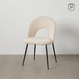 Silla Blanco Tejido-Metal Contract 49 X 60 X 81 cm (Set de 4)