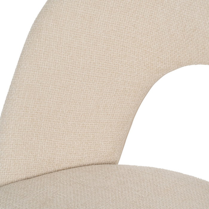 Silla Blanco Tejido-Metal Contract 49 X 60 X 81 cm (Set de 4)