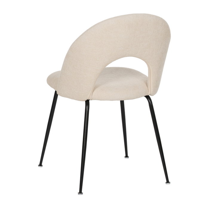 Silla Blanco Tejido-Metal Contract 49 X 60 X 81 cm (Set de 4)