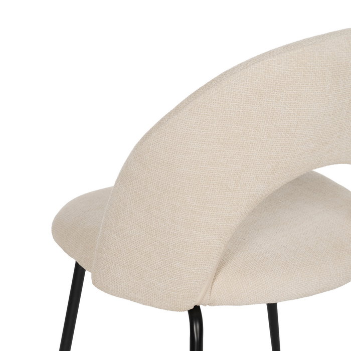 Silla Blanco Tejido-Metal Contract 49 X 60 X 81 cm (Set de 4)