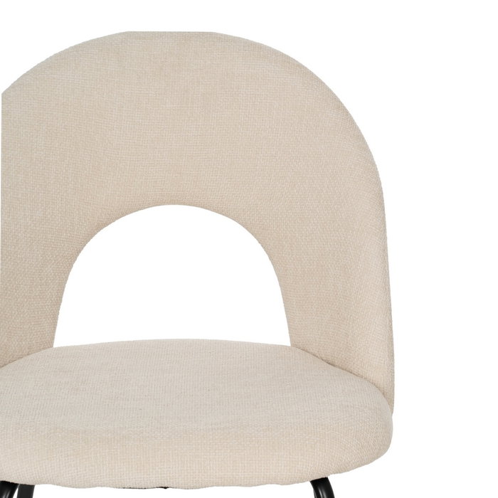 Silla Blanco Tejido-Metal Contract 49 X 60 X 81 cm (Set de 4)