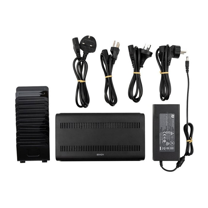 Lindy Estación de carga 10 puertos 240W con 8xUSB-C PD y 2xUSB-A, Arándano