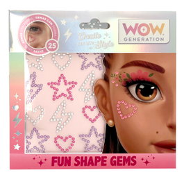 Kids Licensing Gemas Adhesivas Faciales Wow00169 - 25 Piezas para Niñas +6 Años