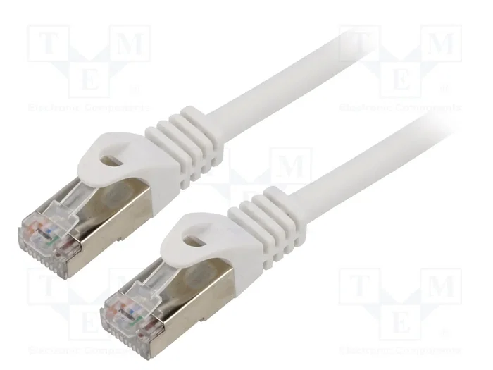 GEMBIRD Patch Cord Cat 6a S/FTP 0,5m Blanco GEMBIRD Patch Cord Cat 6a S/FTP 0,5m Blanco