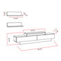 Hanah Home Mueble de TV Lusi - Córdoba, Blanco - Medidas: 180 cm ancho x 40 cm alto x 31 cm prof. - Estantes pared 60 cm