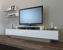 Hanah Home Mueble de TV Lusi - Córdoba, Blanco - Medidas: 180 cm ancho x 40 cm alto x 31 cm prof. - Estantes pared 60 cm