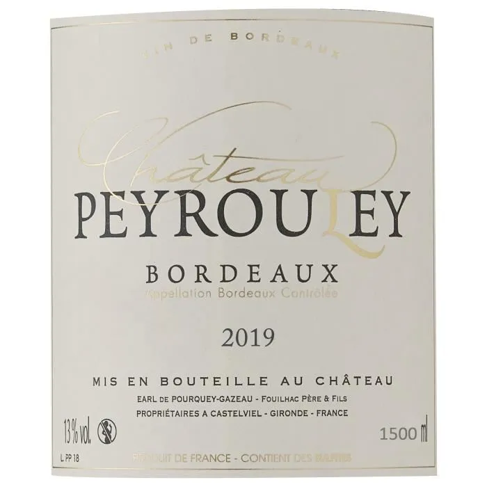 Magnum Château Peyroulley 2019 Burdeos - Burdeos Wine Wine