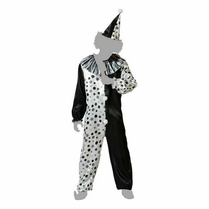 Disfraz Adulto Payaso Gris Vintage con Bonete Puntiagudo XS-S