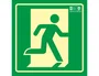 Syssa Señal de Salida de Emergencia Derecha PVC Fotoluminiscente 224x224 mm
